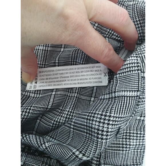 Plaid woven XL parachute pants skater cargo grunge steampunk straps gray - Picture 6 of 6